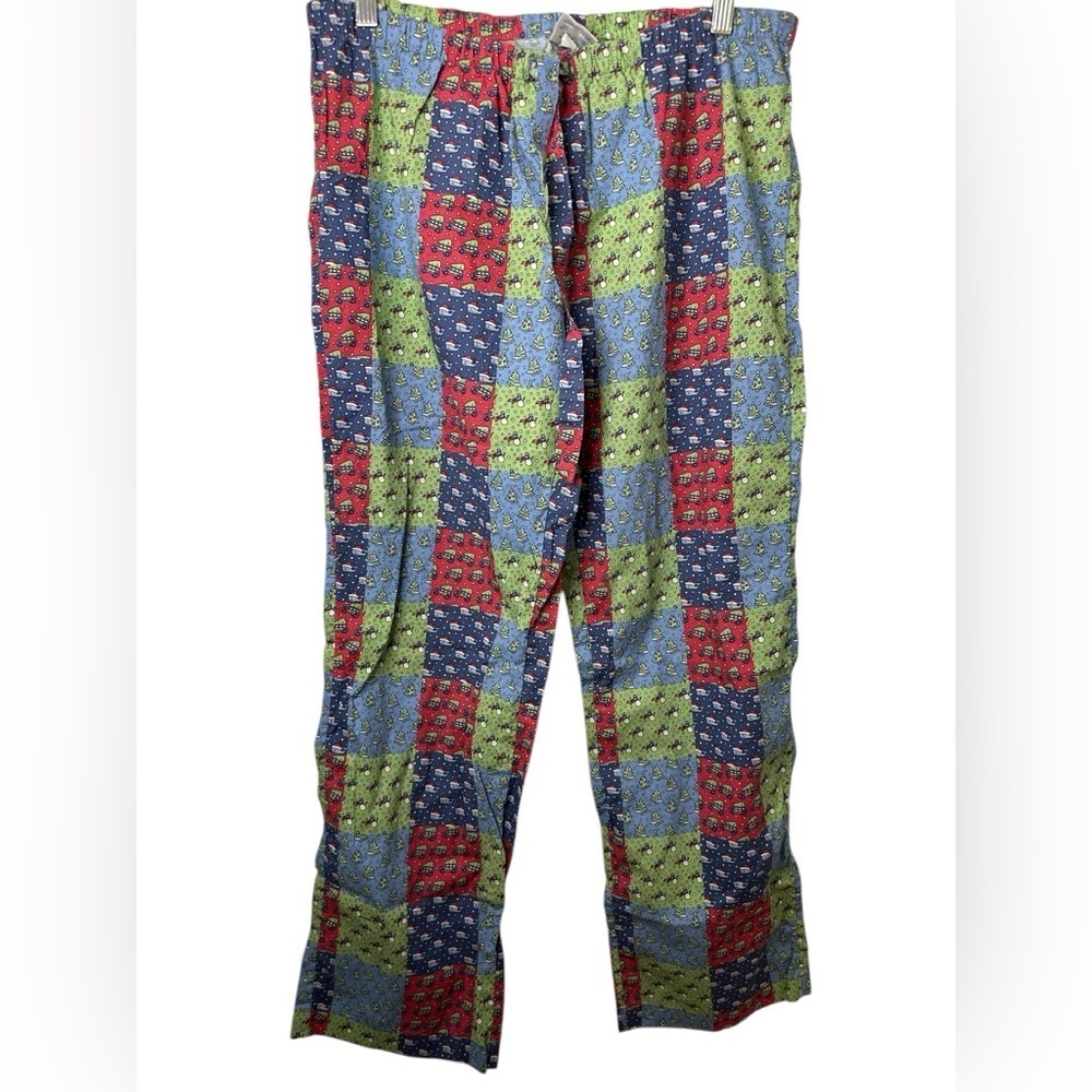 Vineyard Vines Christmas Holiday Pajama Bottoms Santa Whales Patchwork